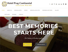 Tablet Screenshot of hotelpragcontinental.com